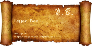 Meyer Bea névjegykártya
